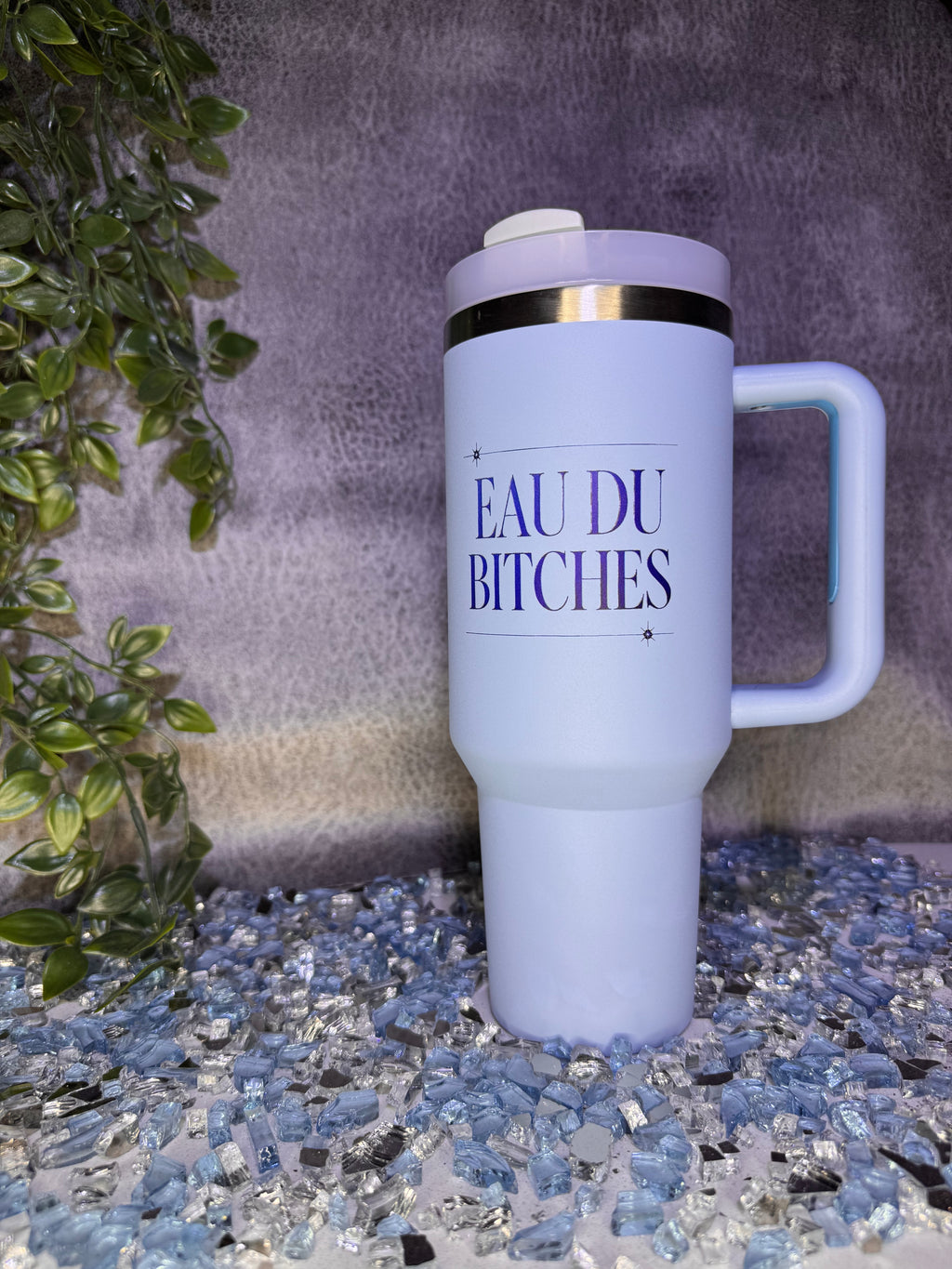 EDB 40 oz Stainless Steel Tumbler-Pewter Blue by Eau Du Bitches