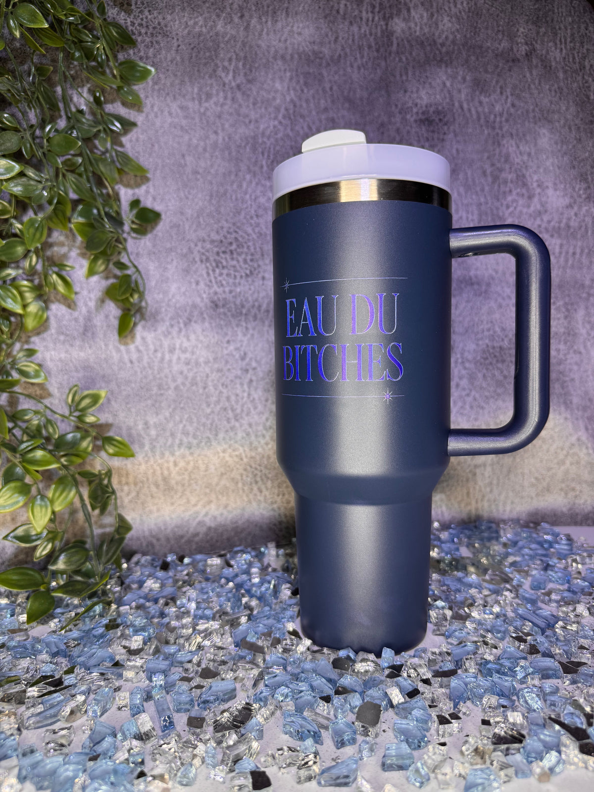 EDB 40 oz Stainless Steel Tumbler-Deep Navy Blue by Eau Du Bitches