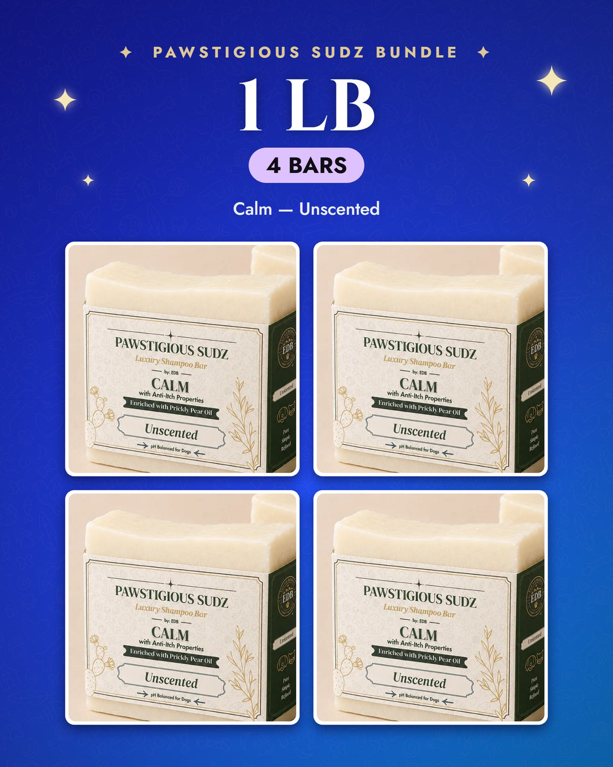 1 lb bundle — 4 Calm — Unscented bars