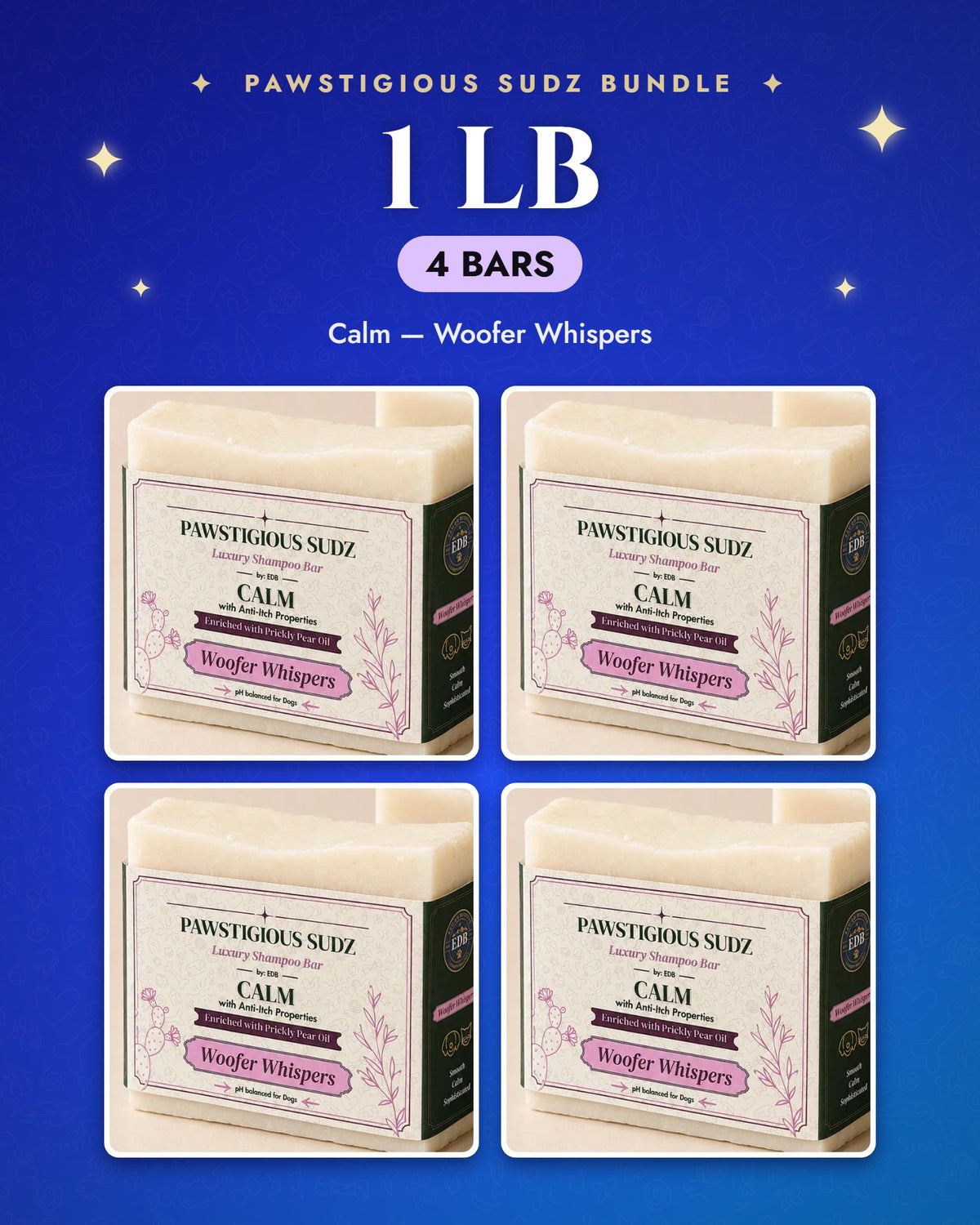 1 lb bundle — 4 Calm — Woofer Whispers bars