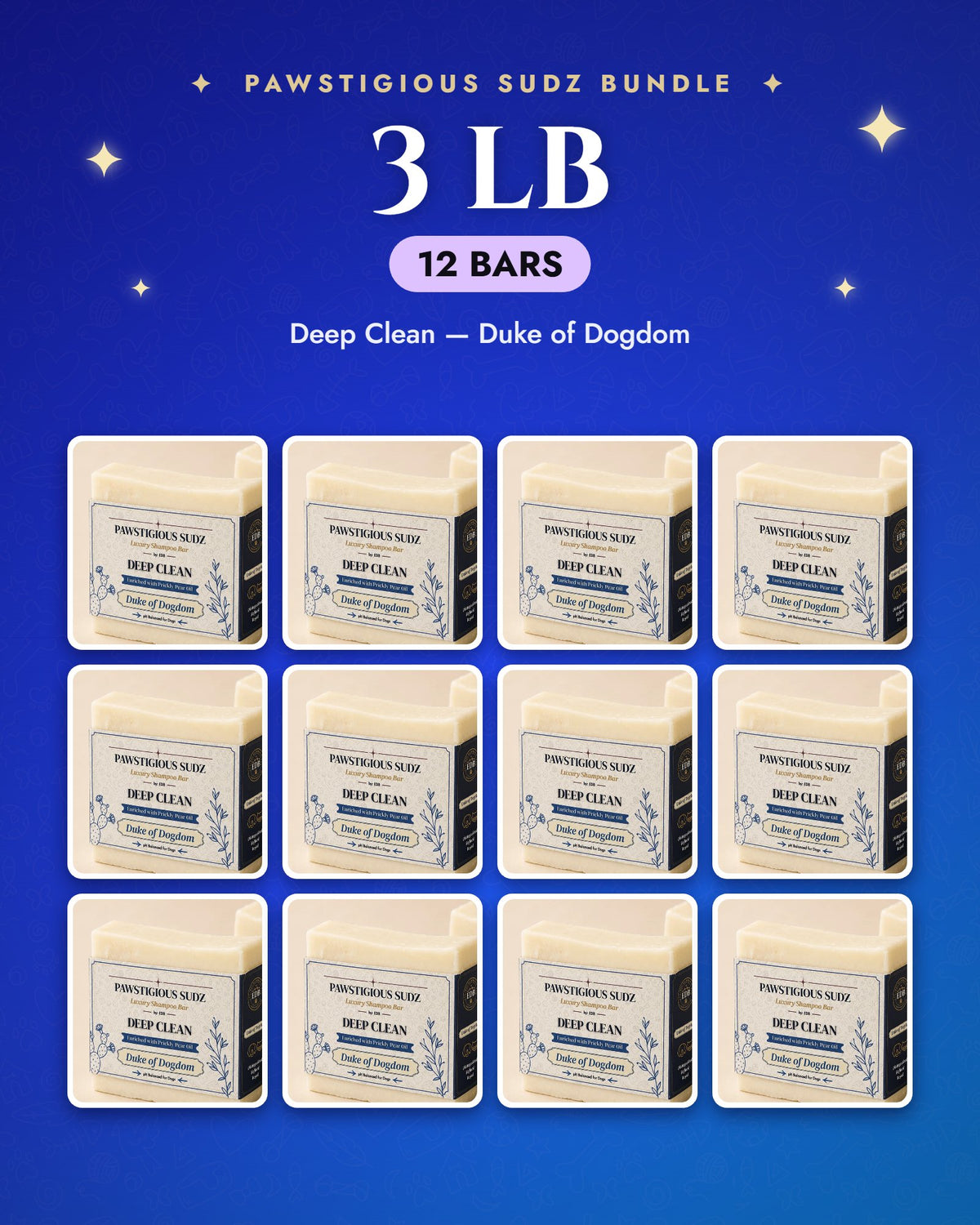 3 lb bundle — 12 Deep Clean — Duke of Dogdom bars